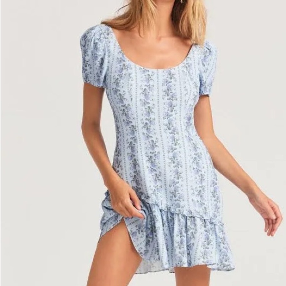 LoveShackFancy Solus dress blue